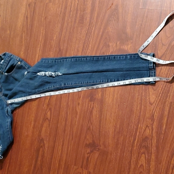 Saza Jeans Womens size 9 SJ jeans distressed low rise tapered destroyed - Picture 10 of 13